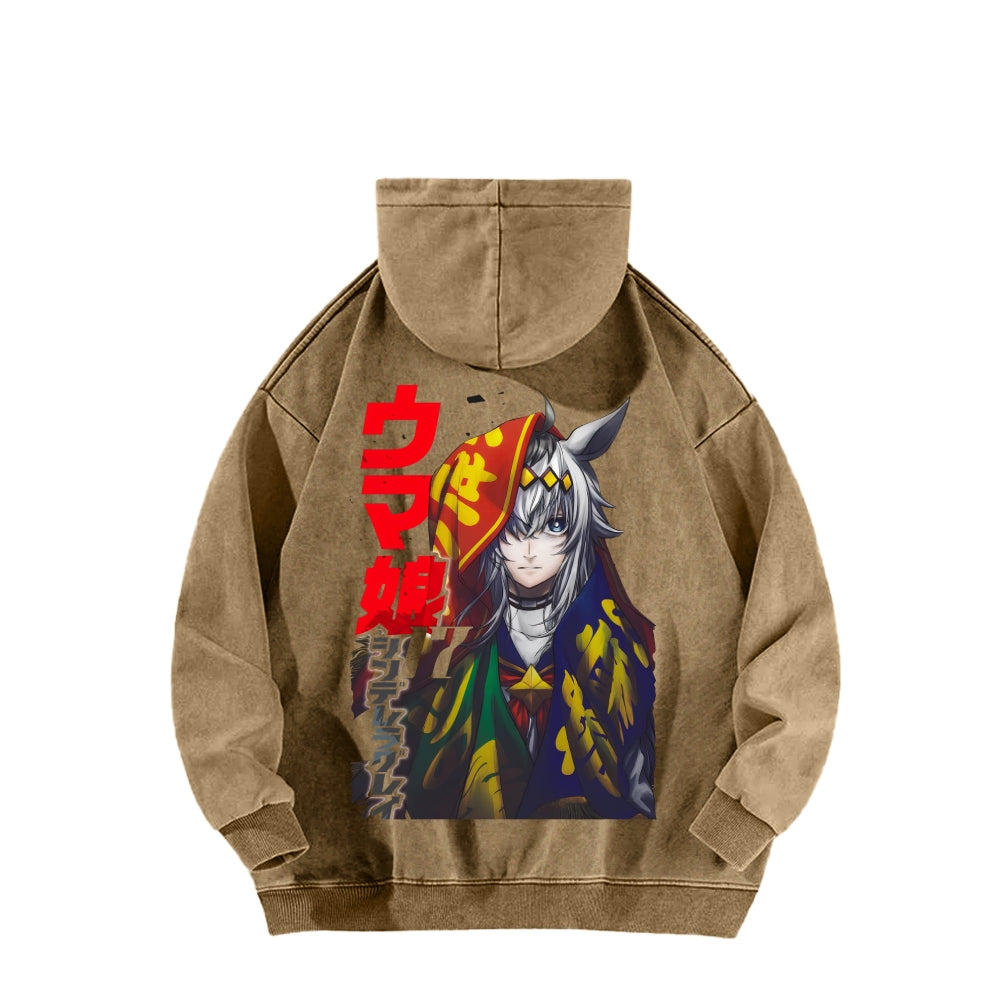 Oguri Cap Unisex Washed Hoodie 2601012304