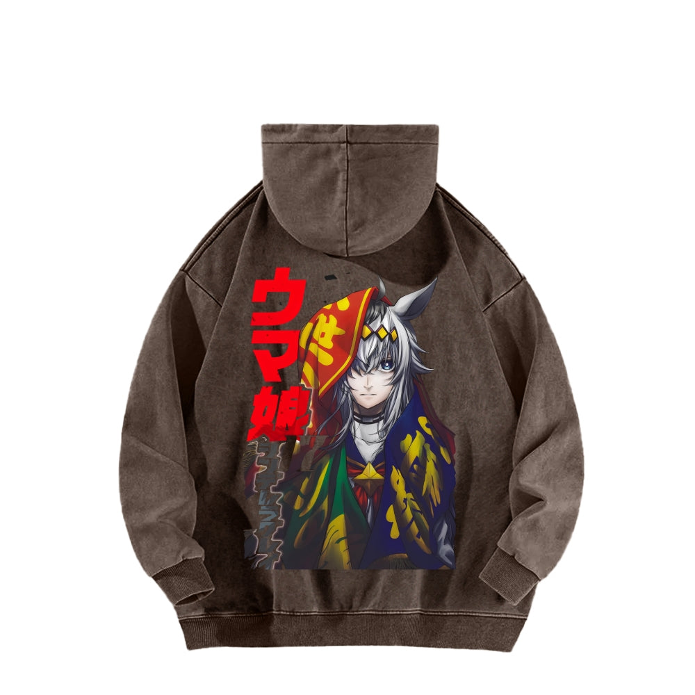 Oguri Cap Unisex Washed Hoodie 2601012304