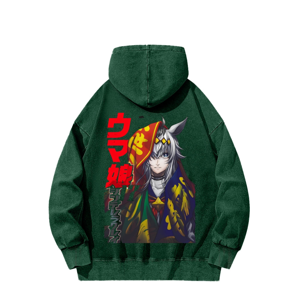 Oguri Cap Unisex Washed Hoodie 2601012304