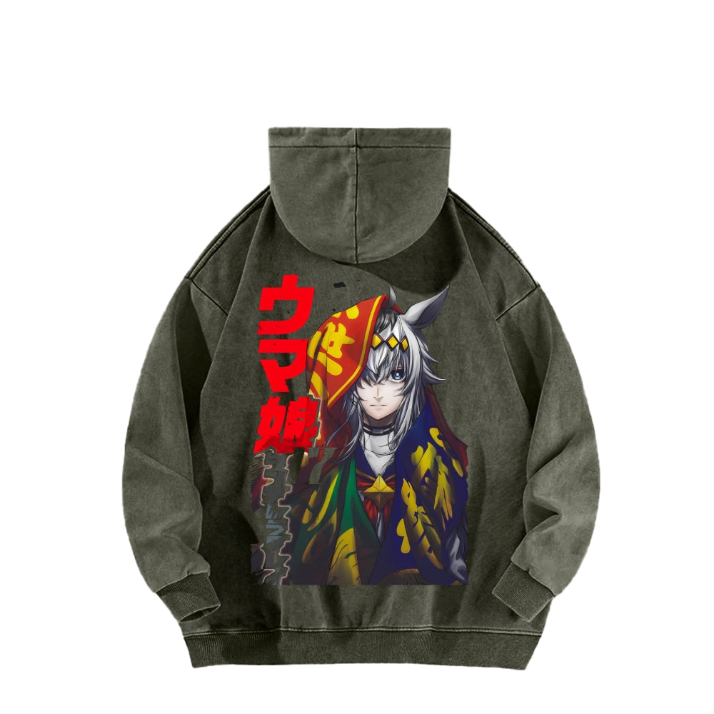 Oguri Cap Unisex Washed Hoodie 2601012304