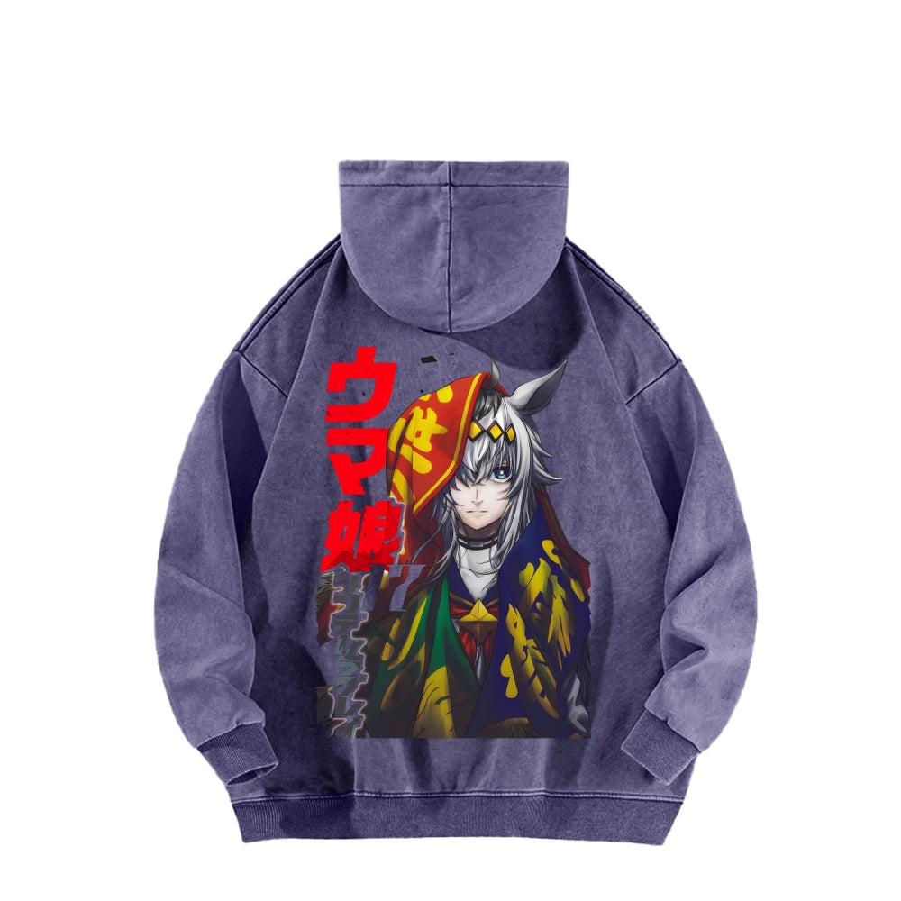 Oguri Cap Unisex Washed Hoodie 2601012304
