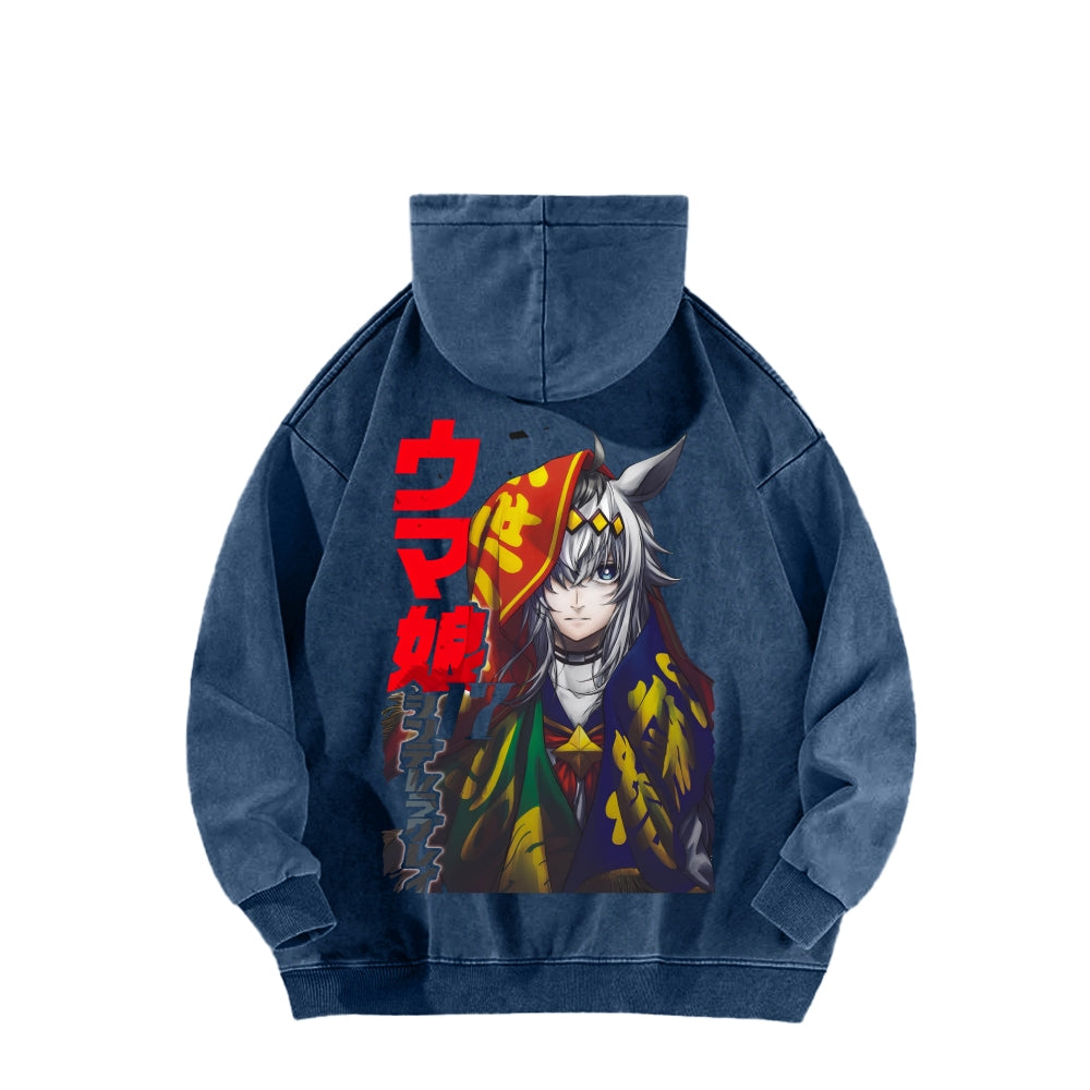 Oguri Cap Unisex Washed Hoodie 2601012304