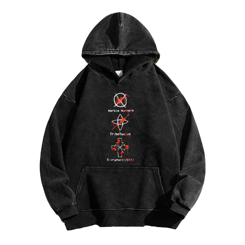 Marble Hornets Unisex Washed Hoodie 2601013159