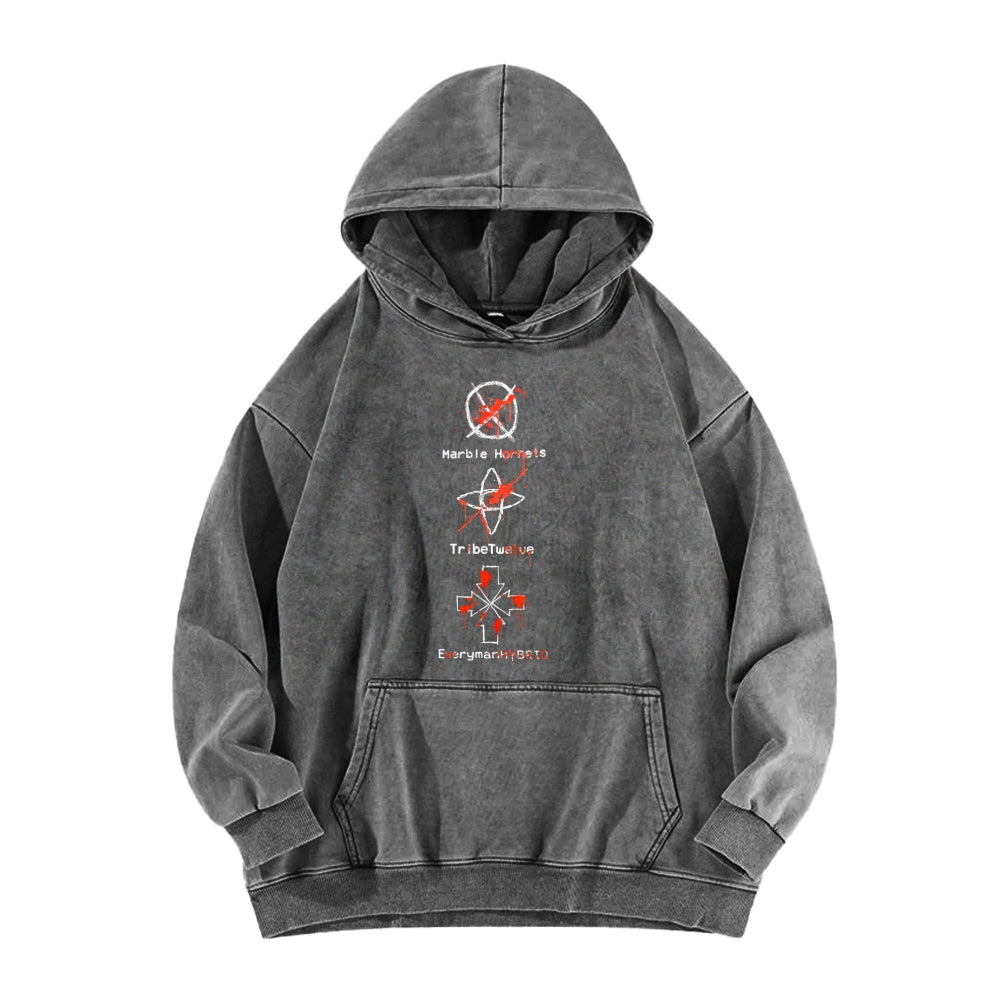 Marble Hornets Unisex Washed Hoodie 2601013159