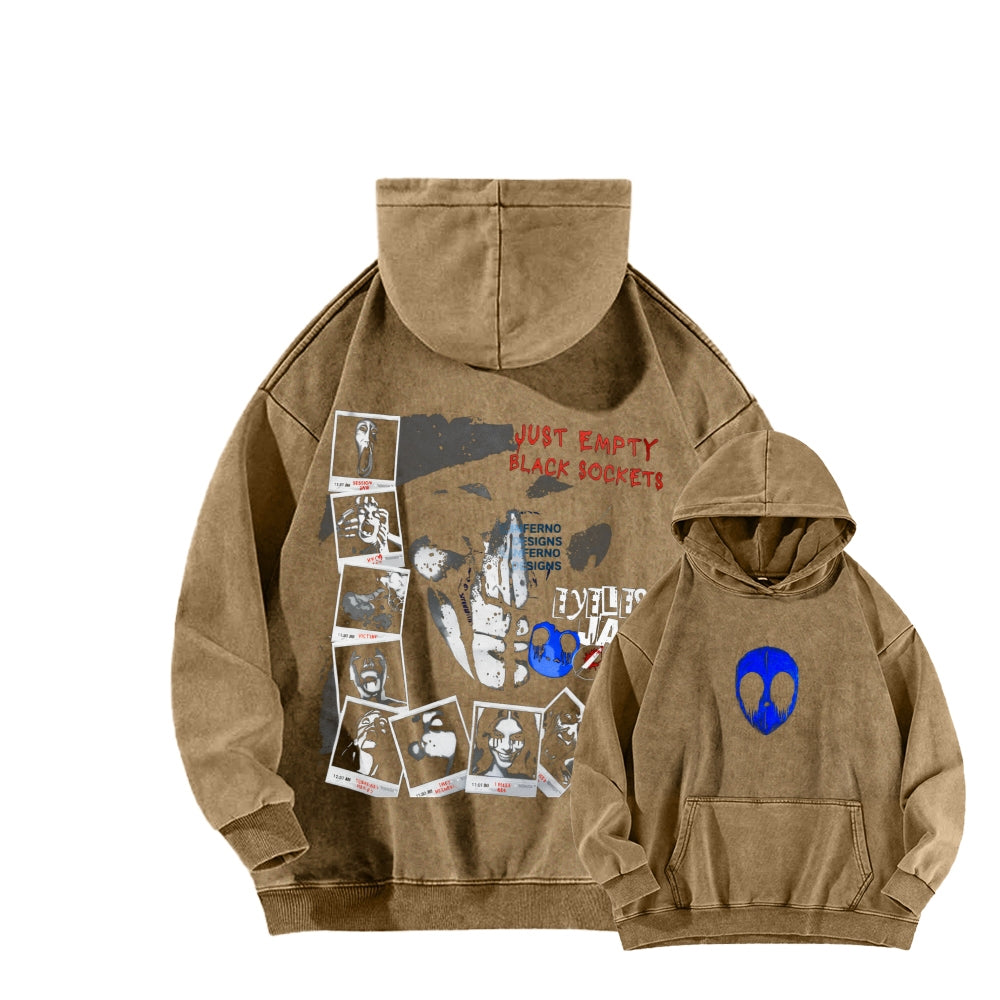 Eyeless jack  Unisex Washed Hoodie 2601013160
