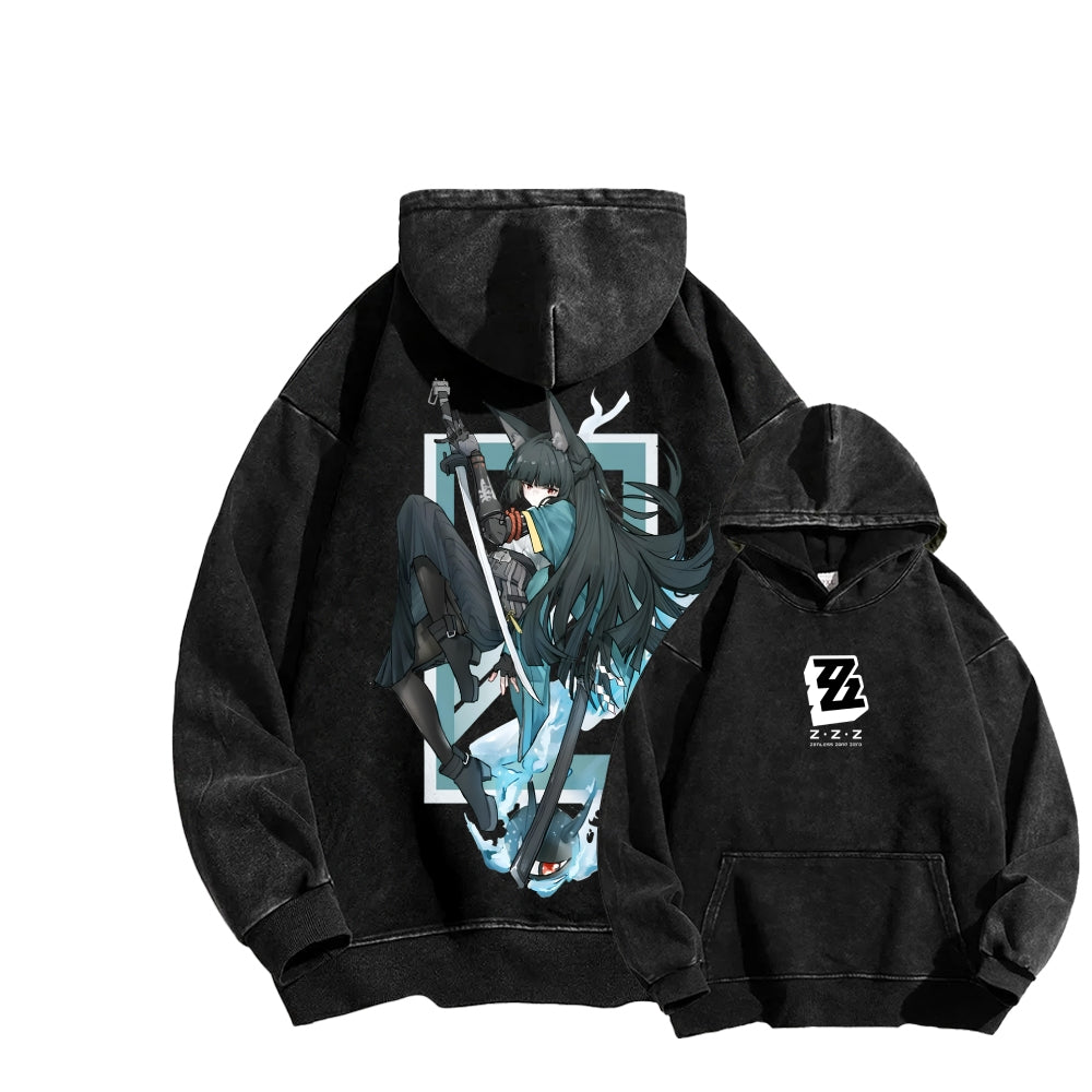 Zenless Zone Zero Unisex Washed Hoodie 2601013889