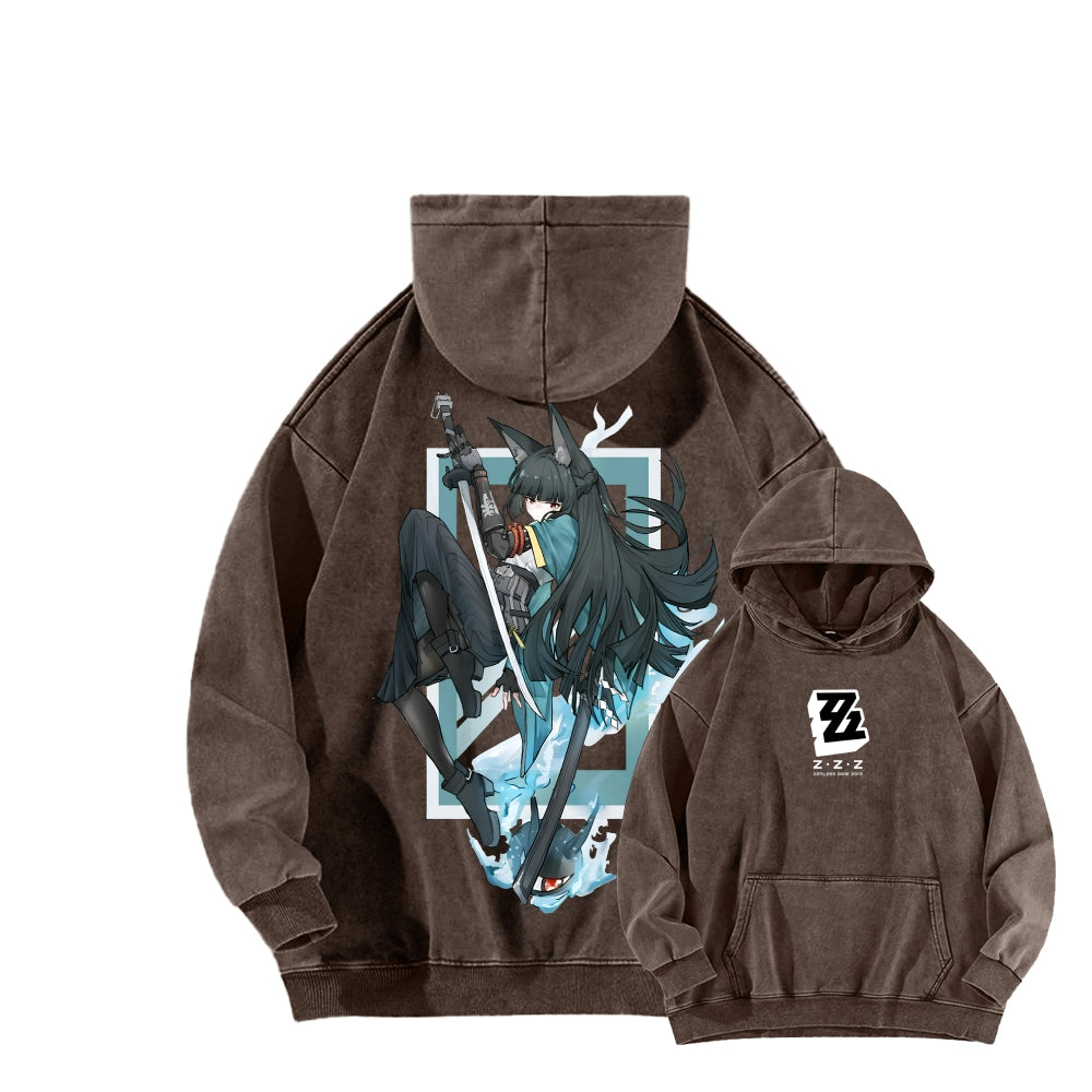 Zenless Zone Zero Unisex Washed Hoodie 2601013889
