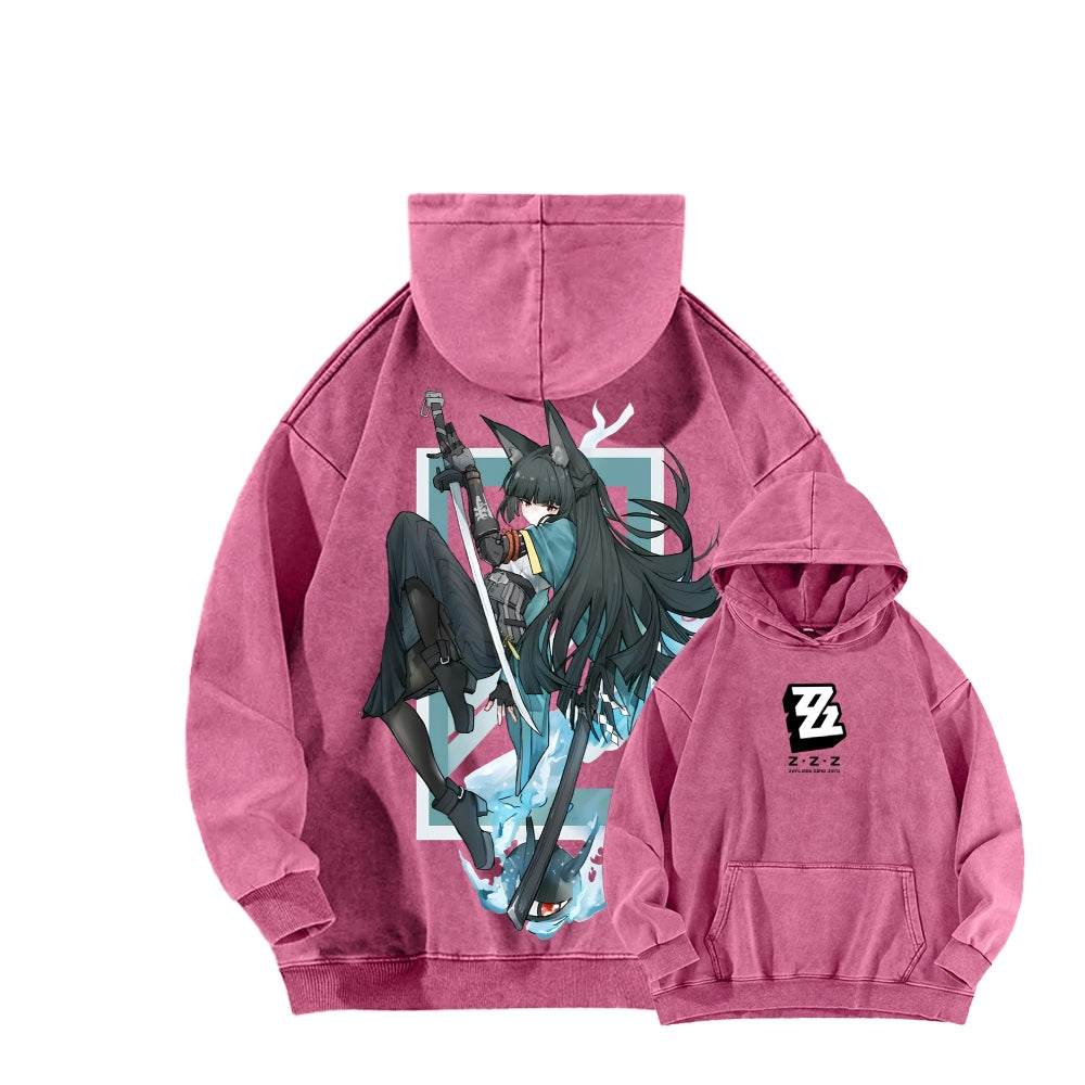 Zenless Zone Zero Unisex Washed Hoodie 2601013889