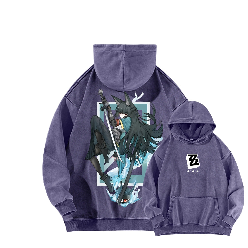 Zenless Zone Zero Unisex Washed Hoodie 2601013889