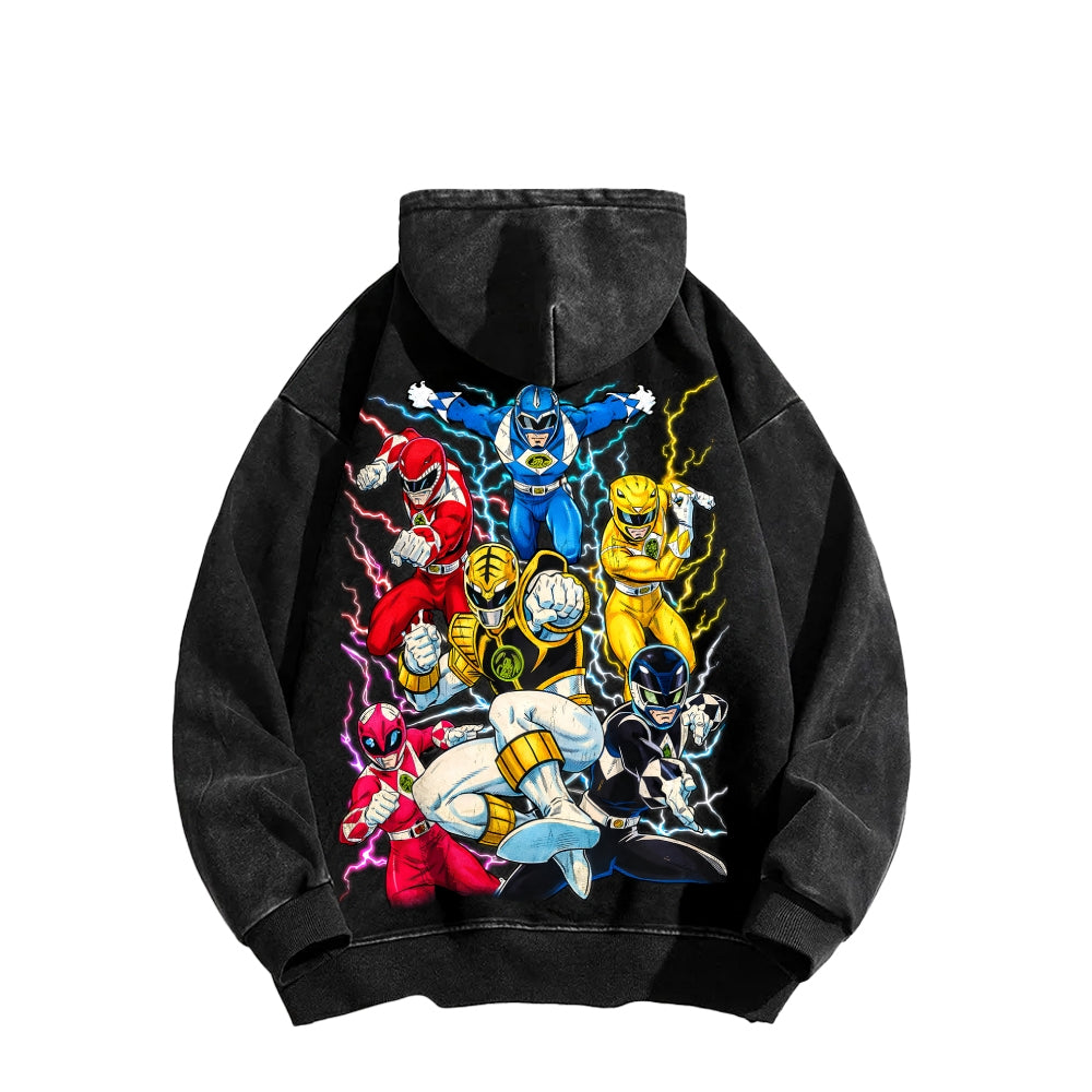 Power Rangers Unisex Washed Hoodie 2601017219