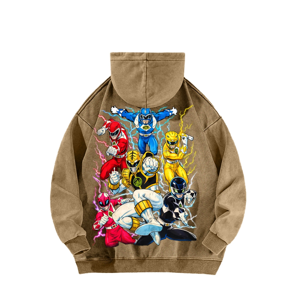 Power Rangers Unisex Washed Hoodie 2601017219
