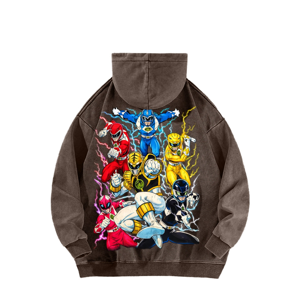 Power Rangers Unisex Washed Hoodie 2601017219