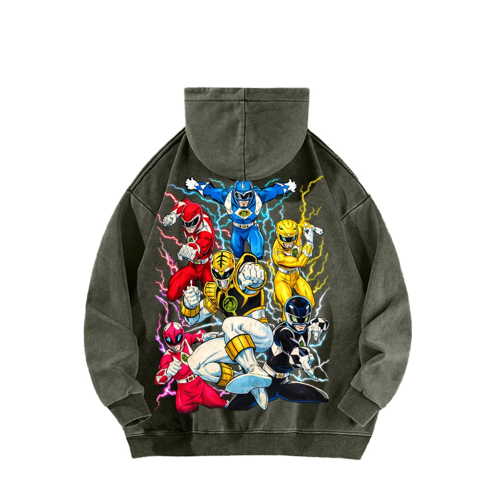 Power Rangers Unisex Washed Hoodie 2601017219
