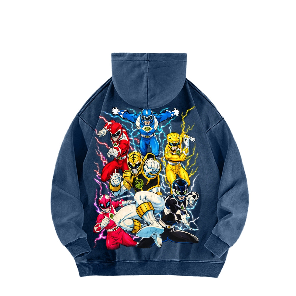 Power Rangers Unisex Washed Hoodie 2601017219