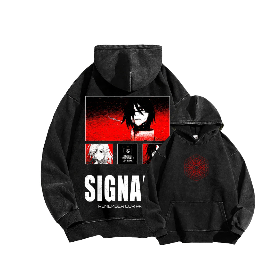signalis Unisex Washed Hoodie 2601017223