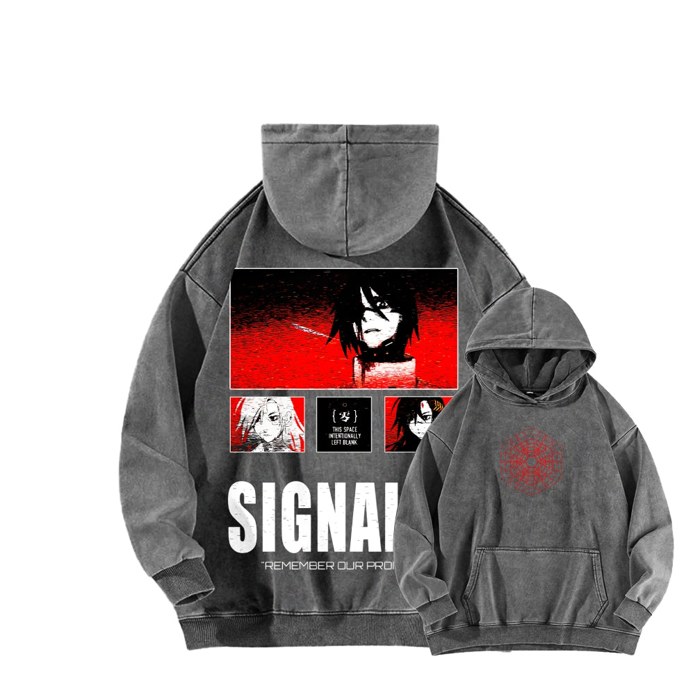 signalis Unisex Washed Hoodie 2601017223