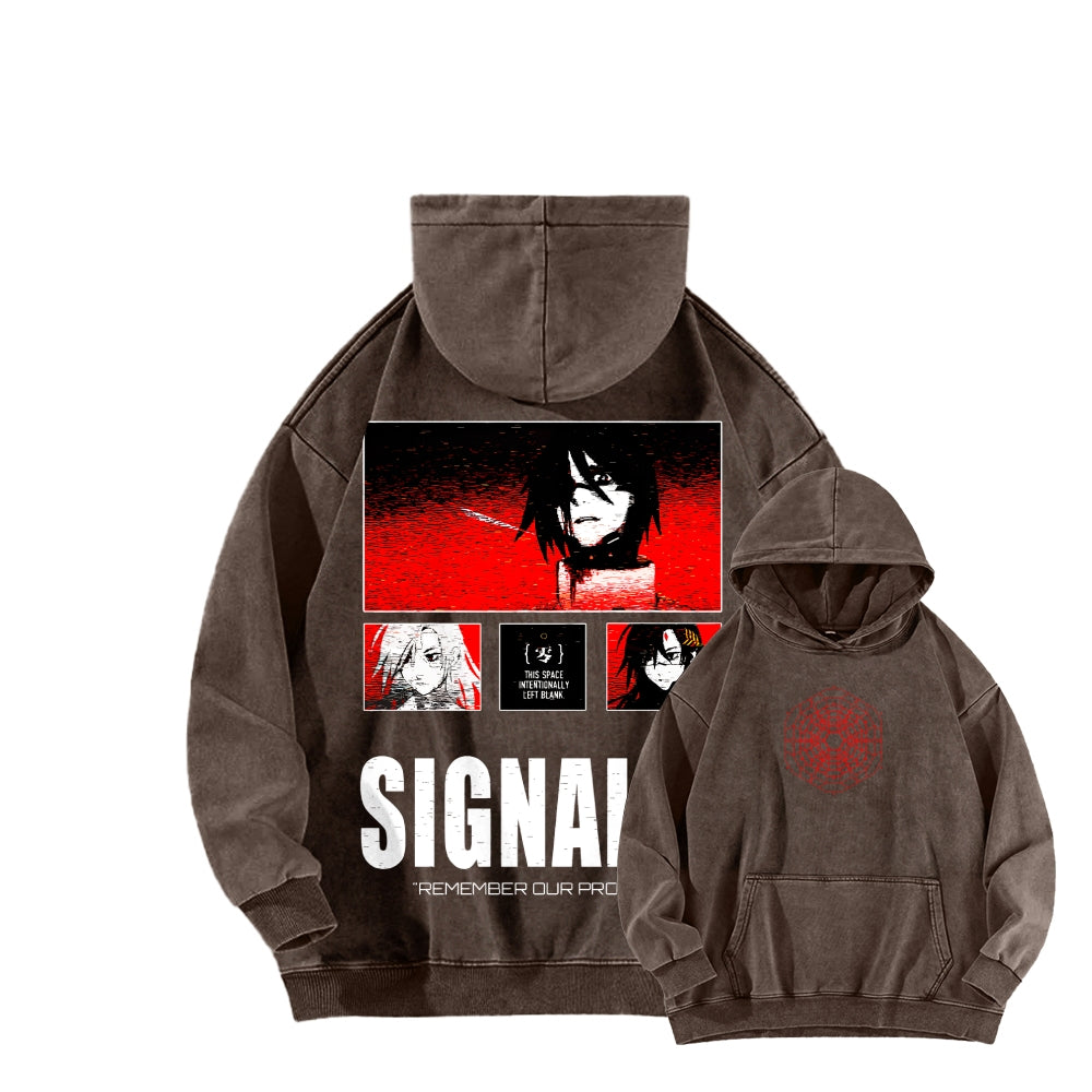 signalis Unisex Washed Hoodie 2601017223