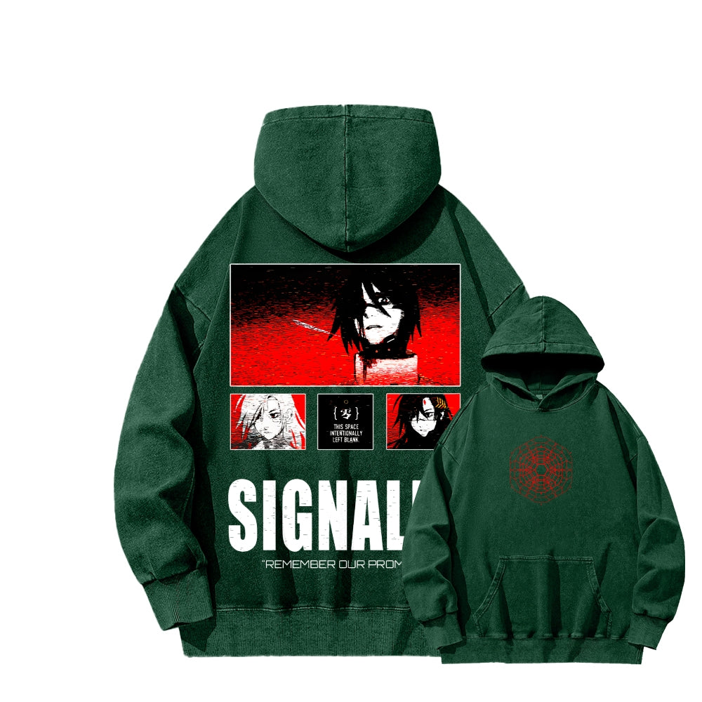 signalis Unisex Washed Hoodie 2601017223