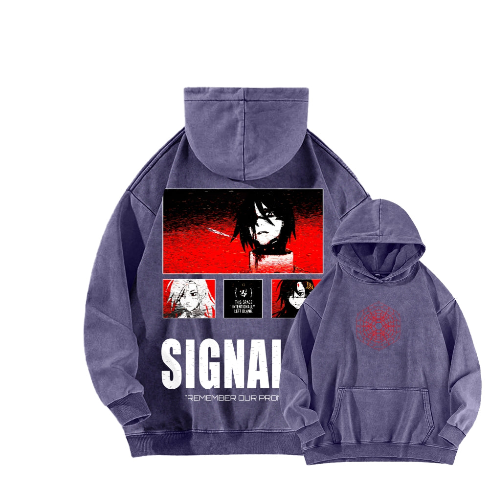 signalis Unisex Washed Hoodie 2601017223
