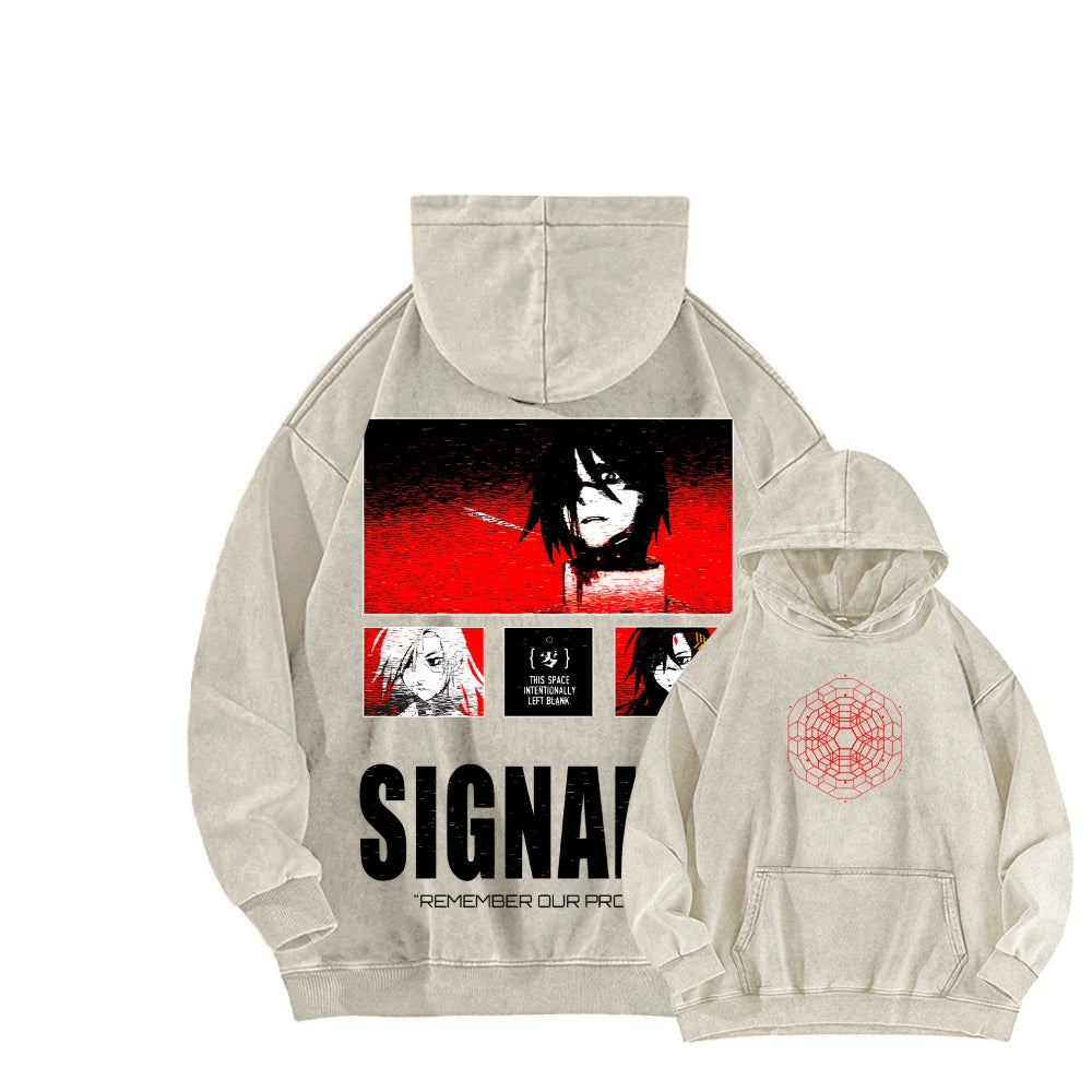 signalis Unisex Washed Hoodie 2601017223