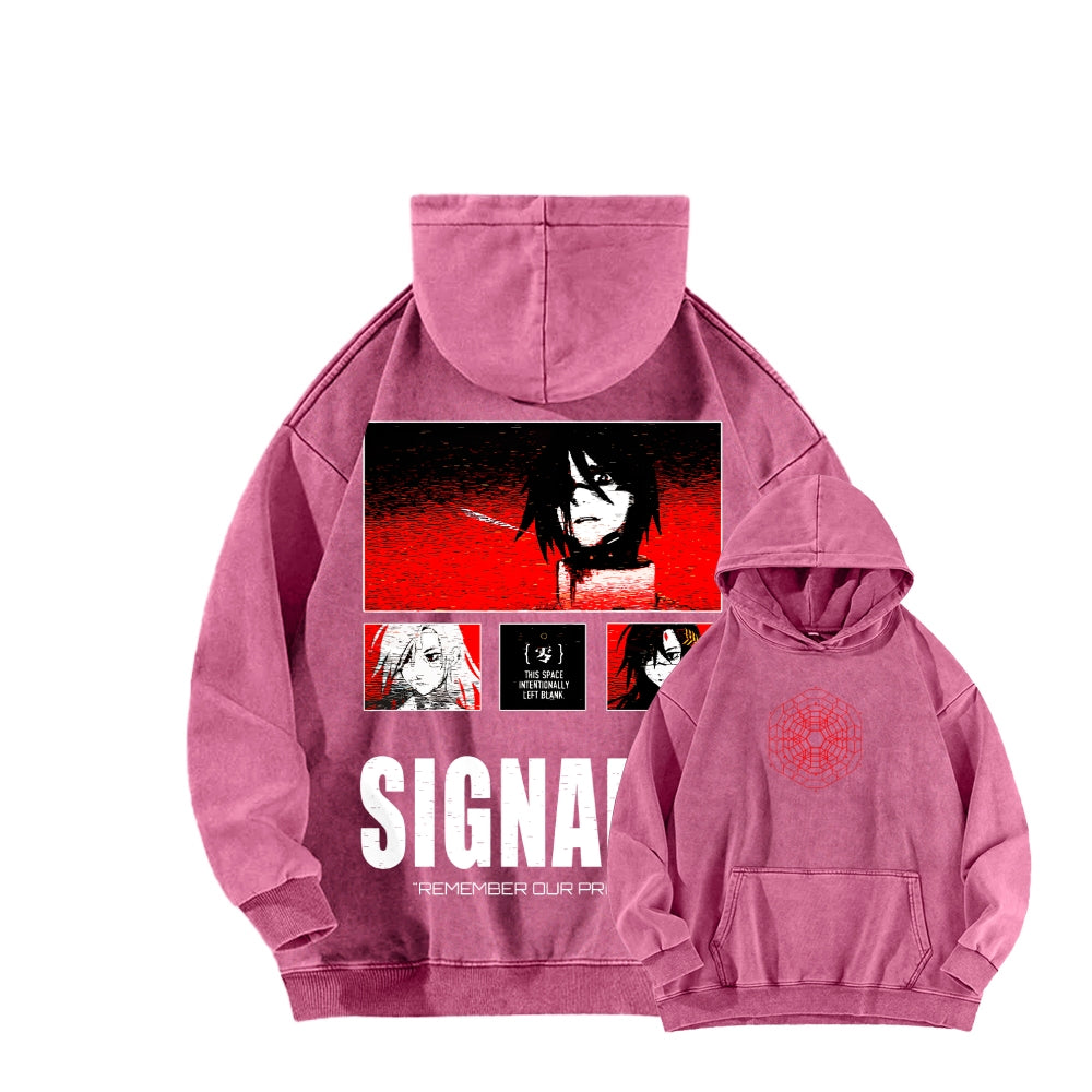 signalis Unisex Washed Hoodie 2601017223