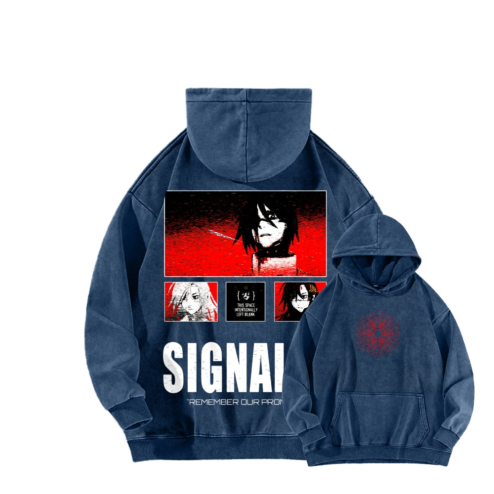 signalis Unisex Washed Hoodie 2601017223