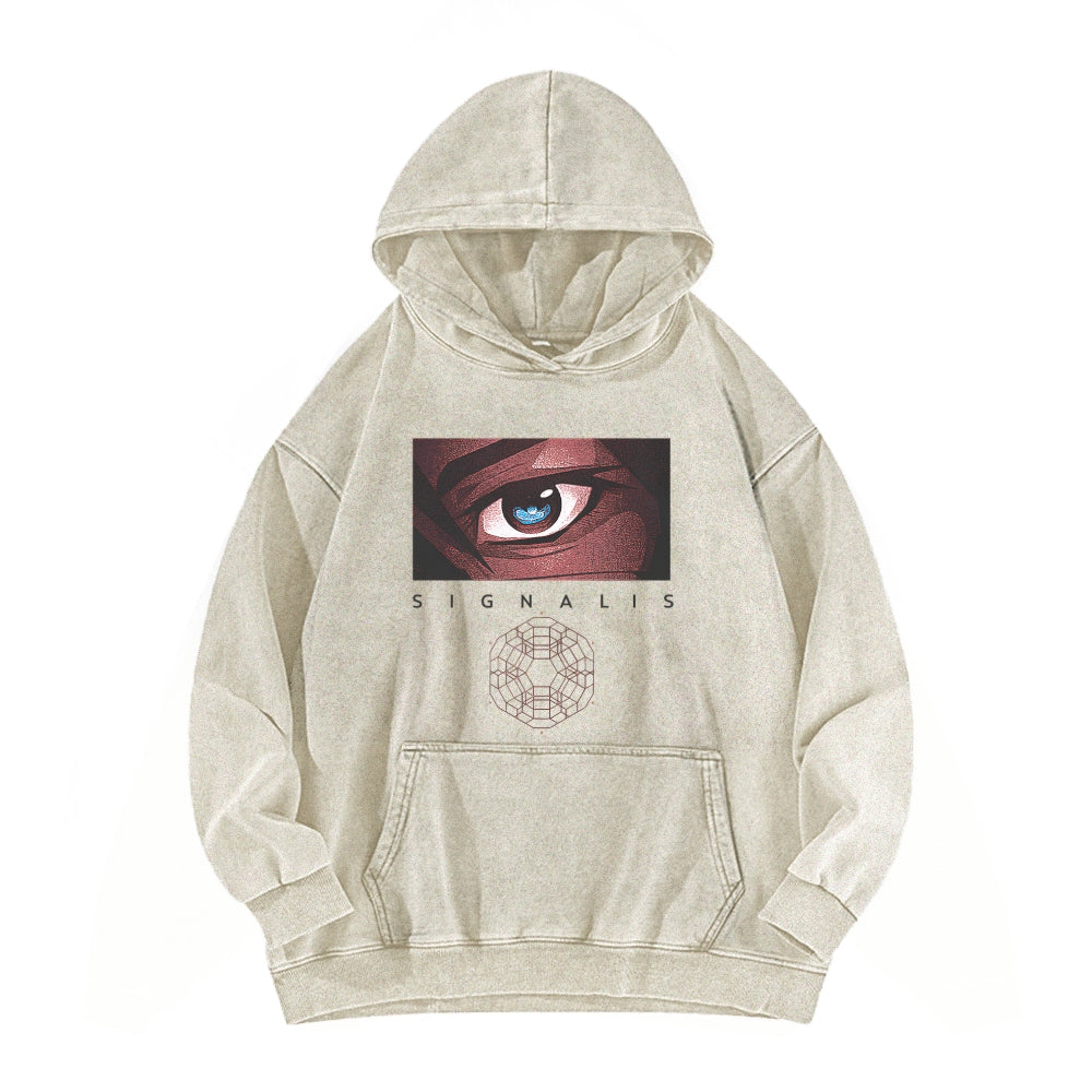 signalis Unisex Washed Hoodie 2601017226