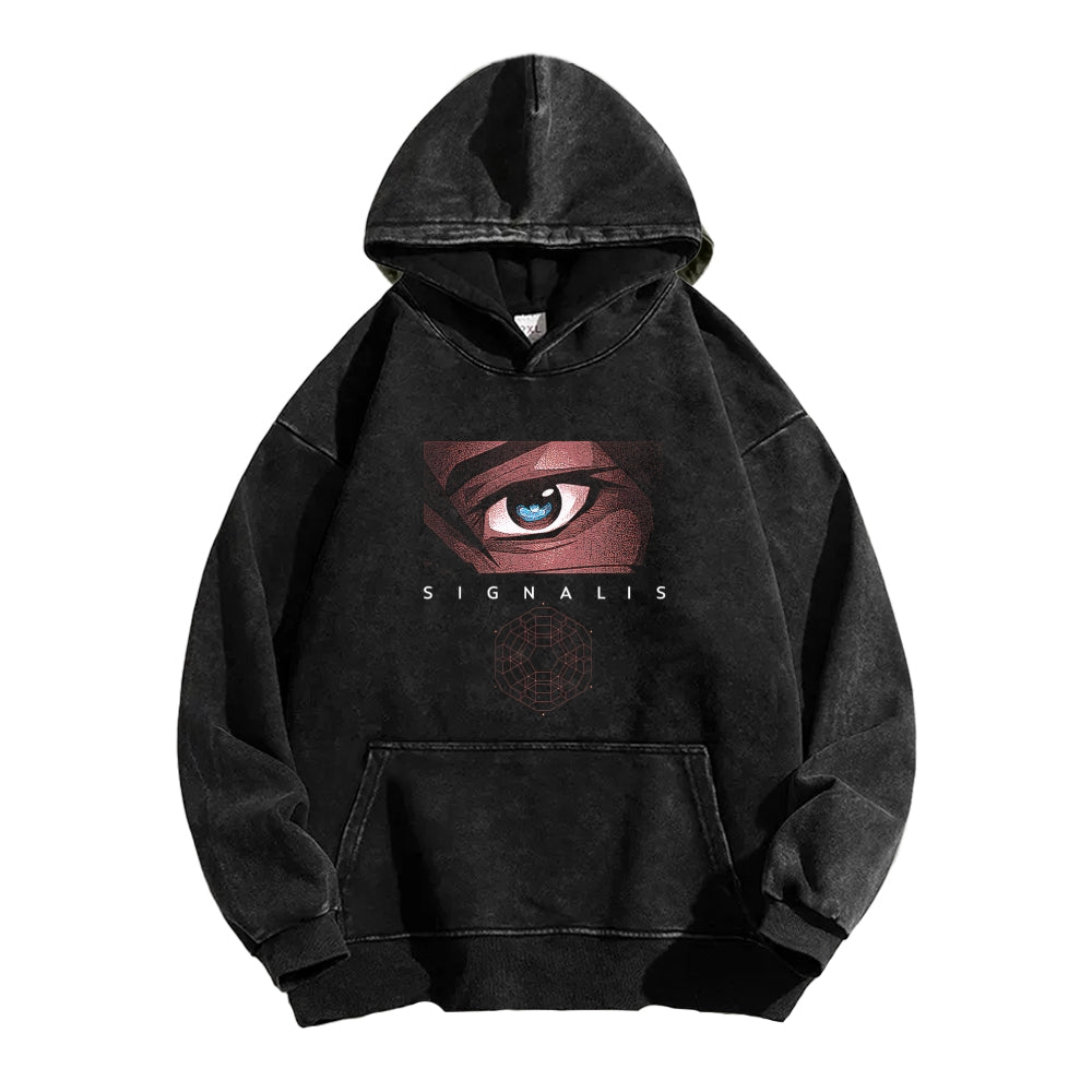 signalis Unisex Washed Hoodie 2601017226