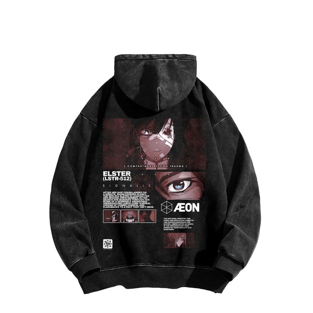 signalis Unisex Washed Hoodie 2601017226