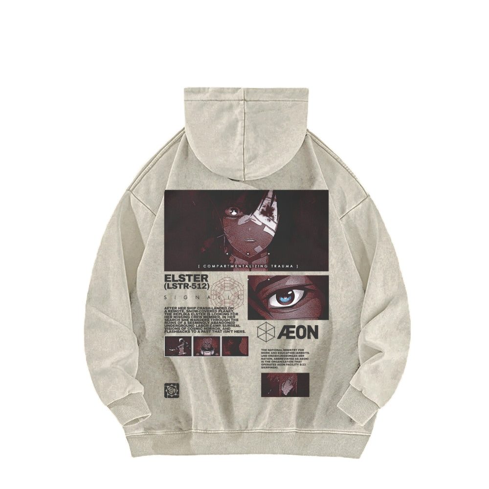 signalis Unisex Washed Hoodie 2601017226