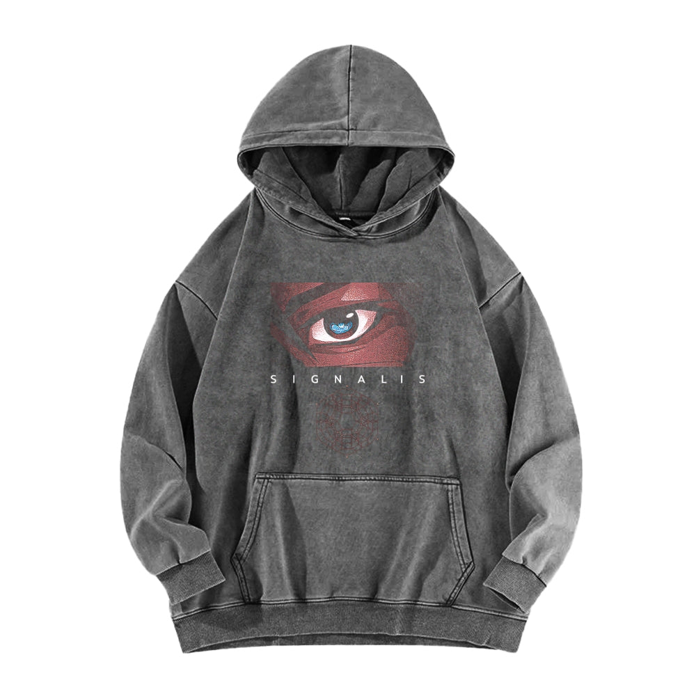 signalis Unisex Washed Hoodie 2601017226