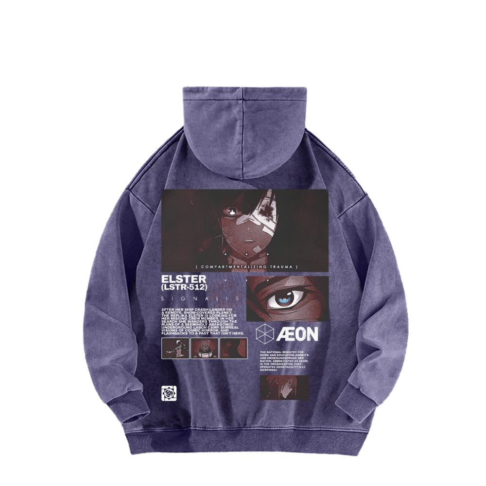 signalis Unisex Washed Hoodie 2601017226