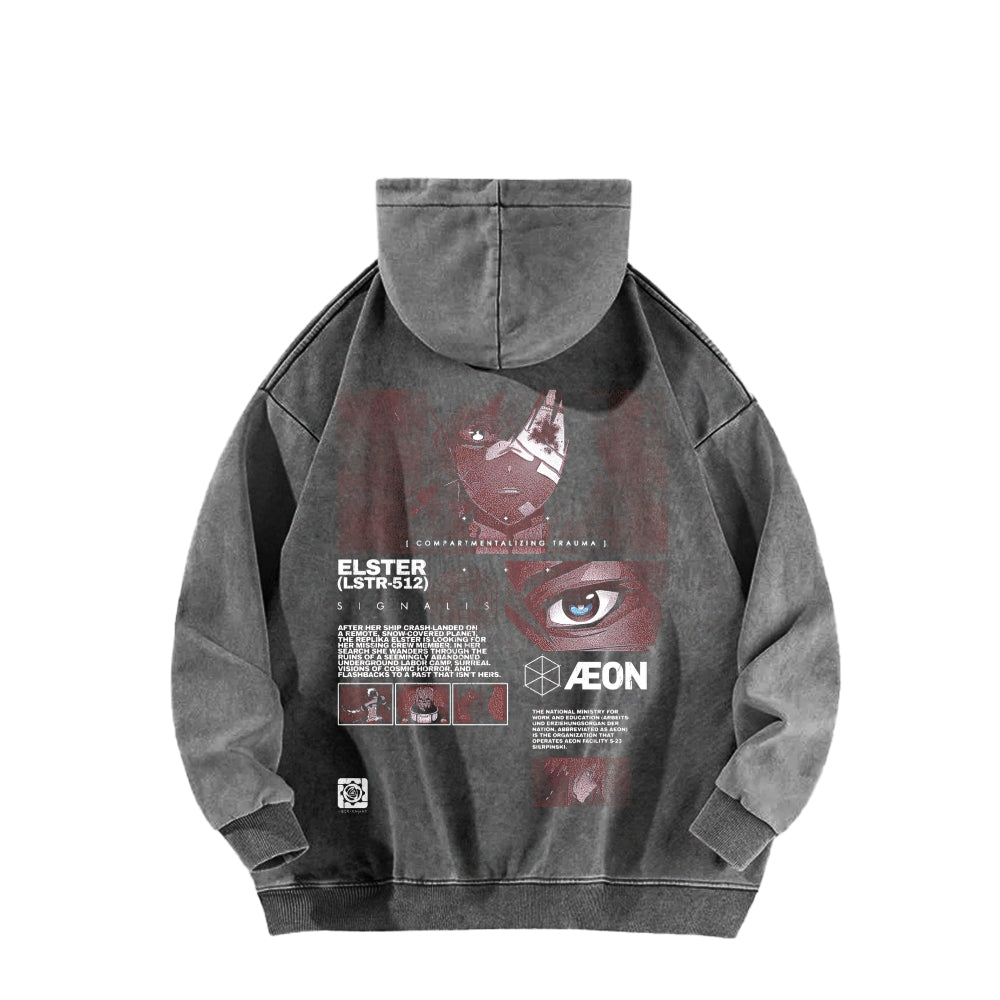 signalis Unisex Washed Hoodie 2601017226