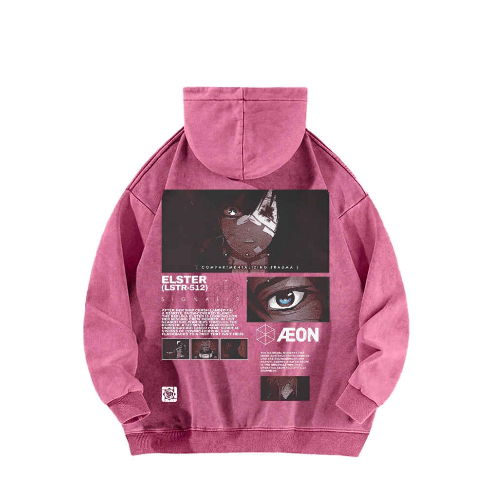 signalis Unisex Washed Hoodie 2601017226