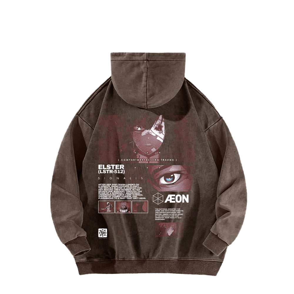 signalis Unisex Washed Hoodie 2601017226