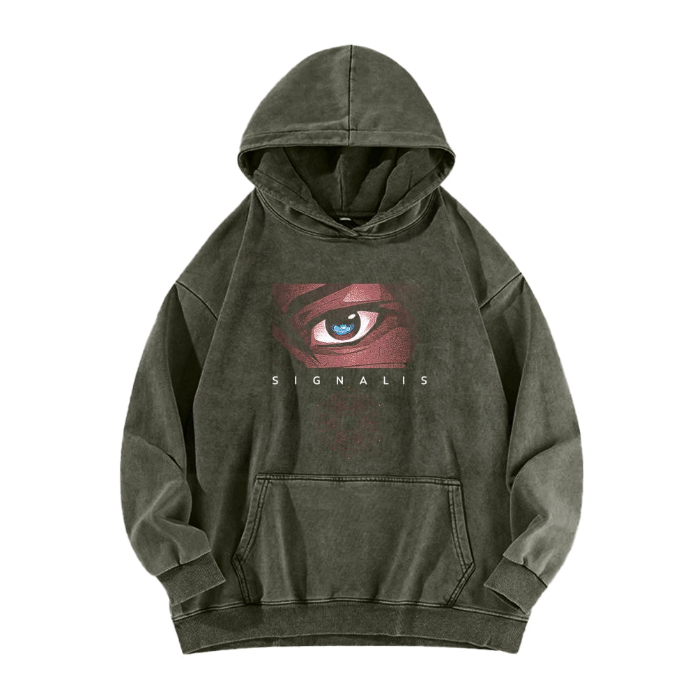 signalis Unisex Washed Hoodie 2601017226