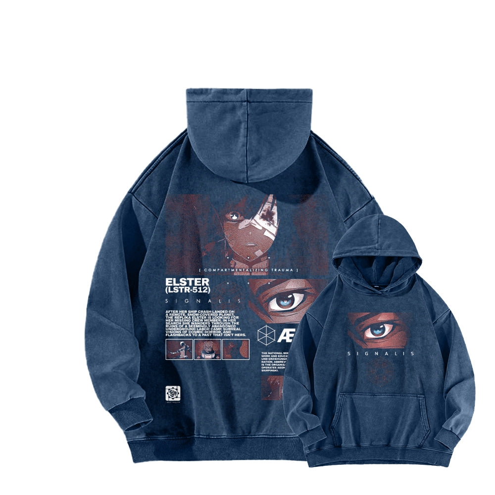 signalis Unisex Washed Hoodie 2601017226