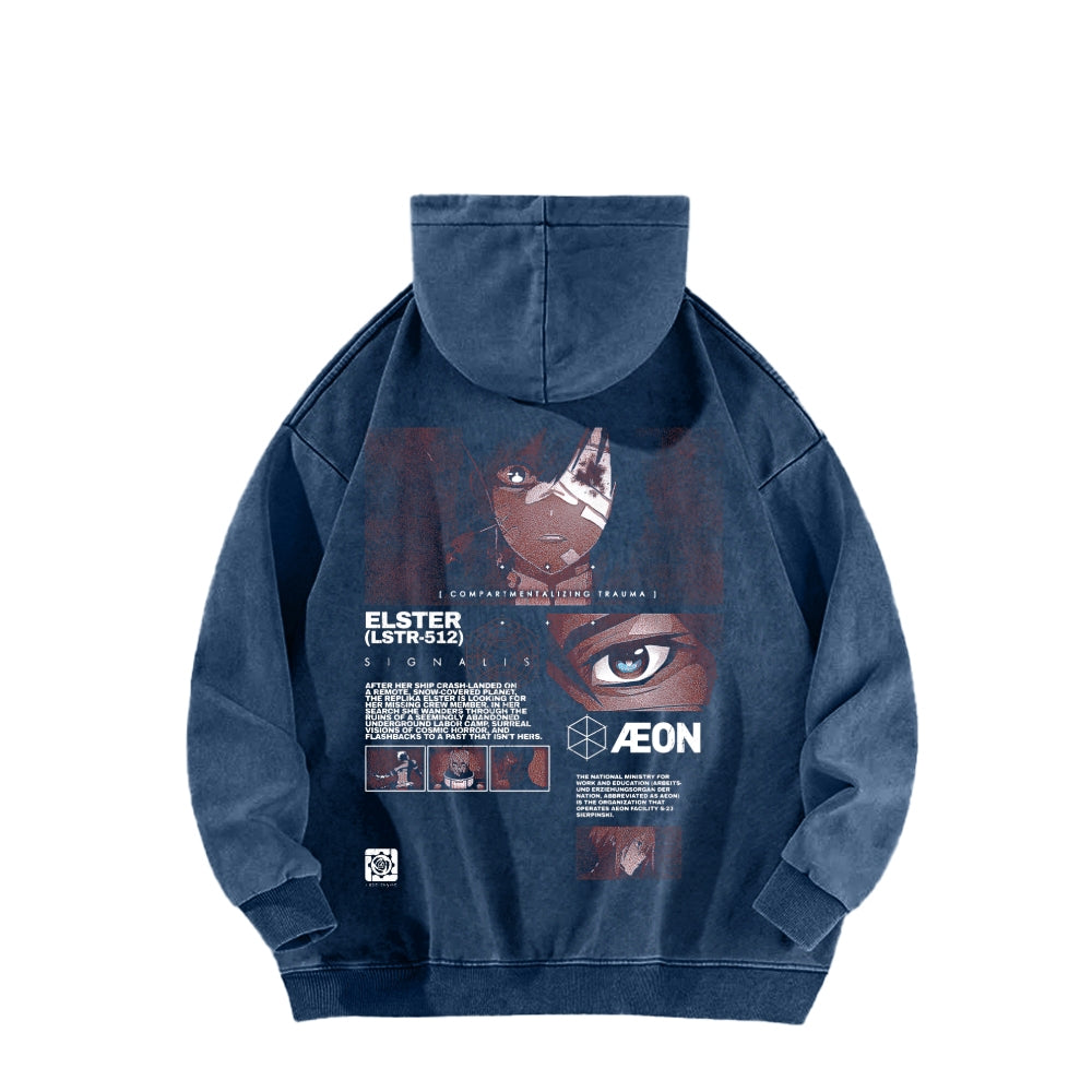 signalis Unisex Washed Hoodie 2601017226