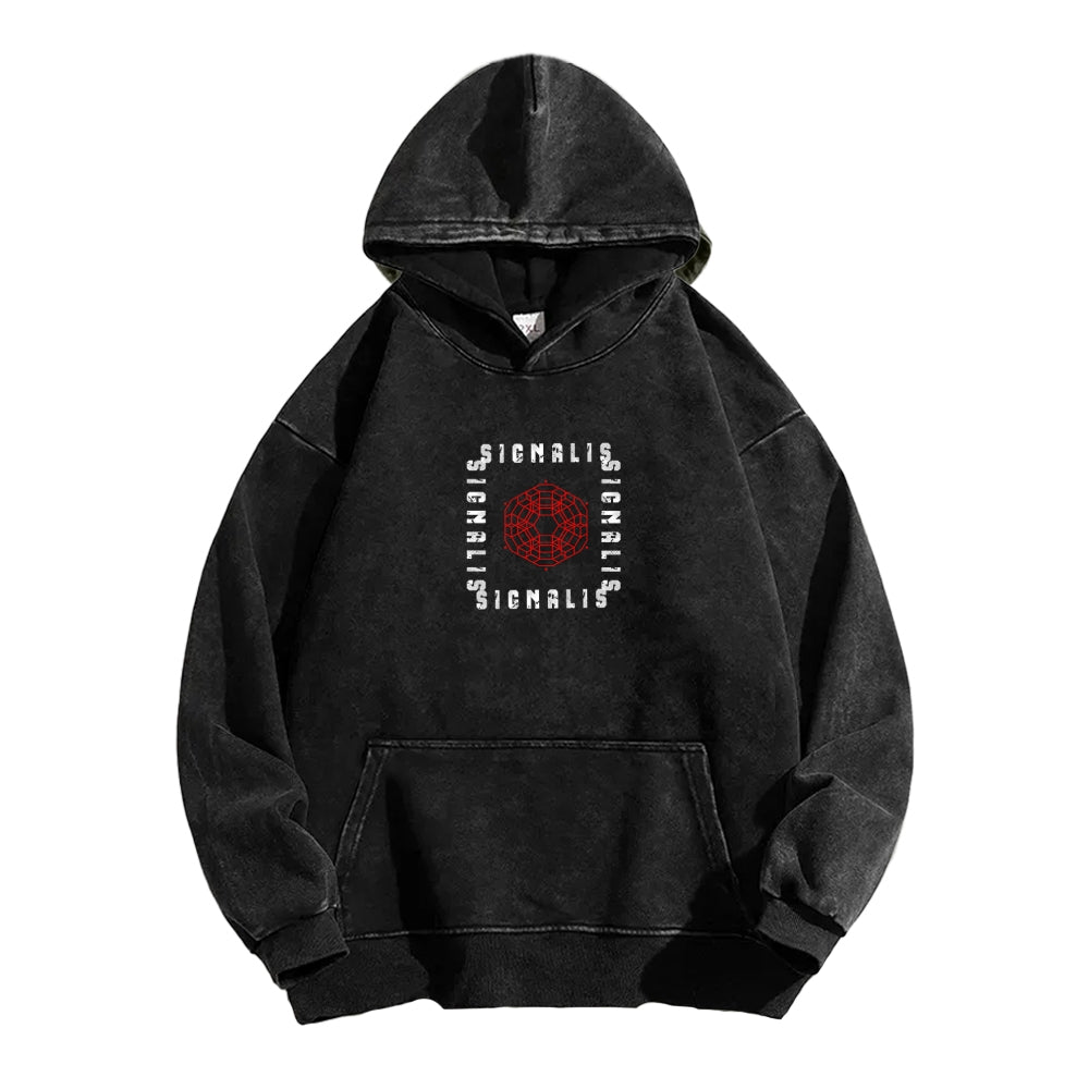 signalis Unisex Washed Hoodie 2601017229