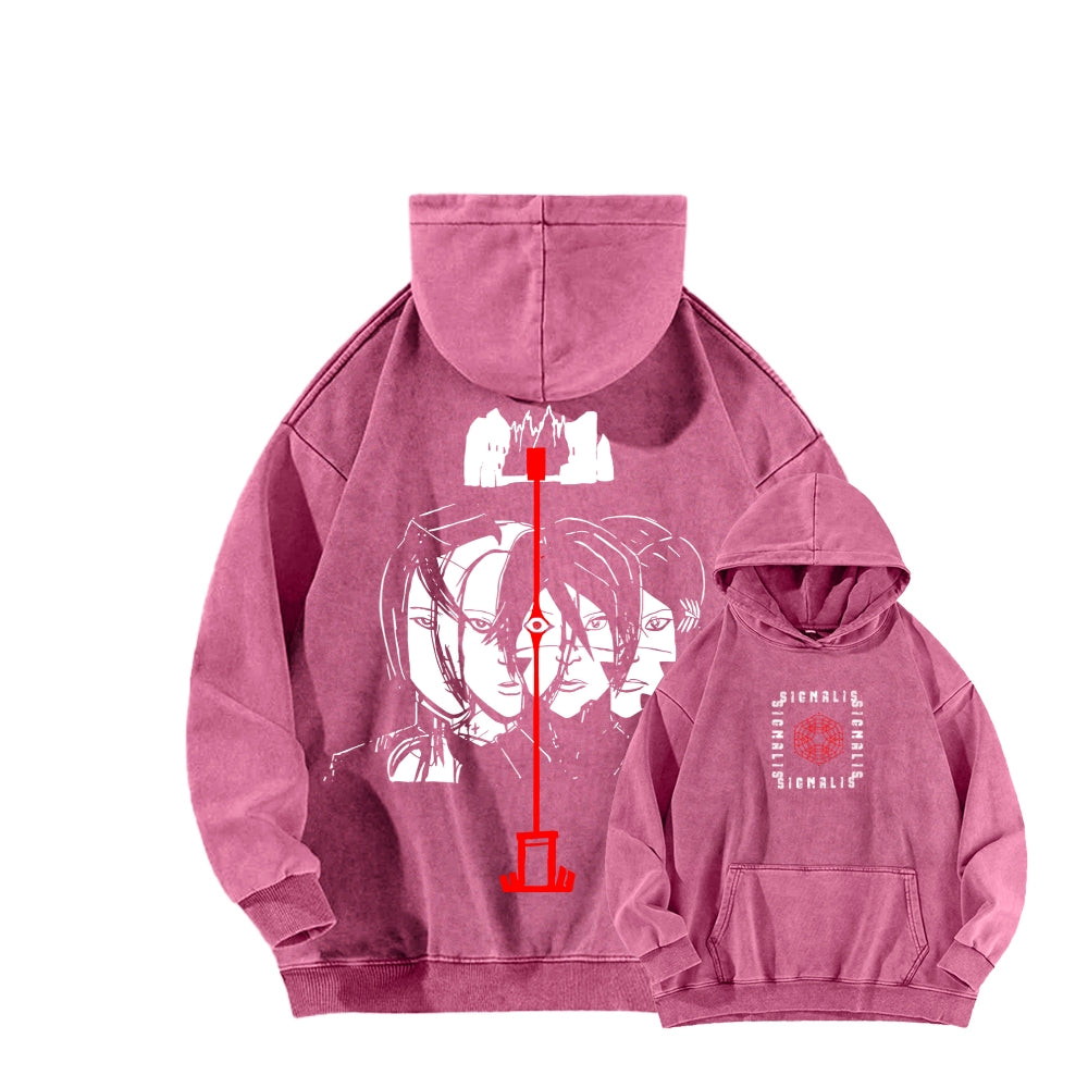 signalis Unisex Washed Hoodie 2601017229