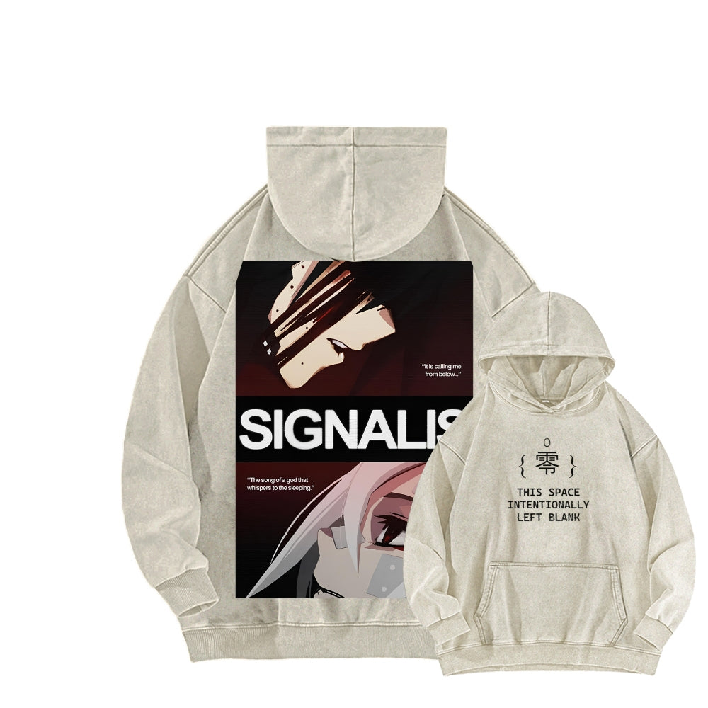 signalis Unisex Washed Hoodie 2601017234