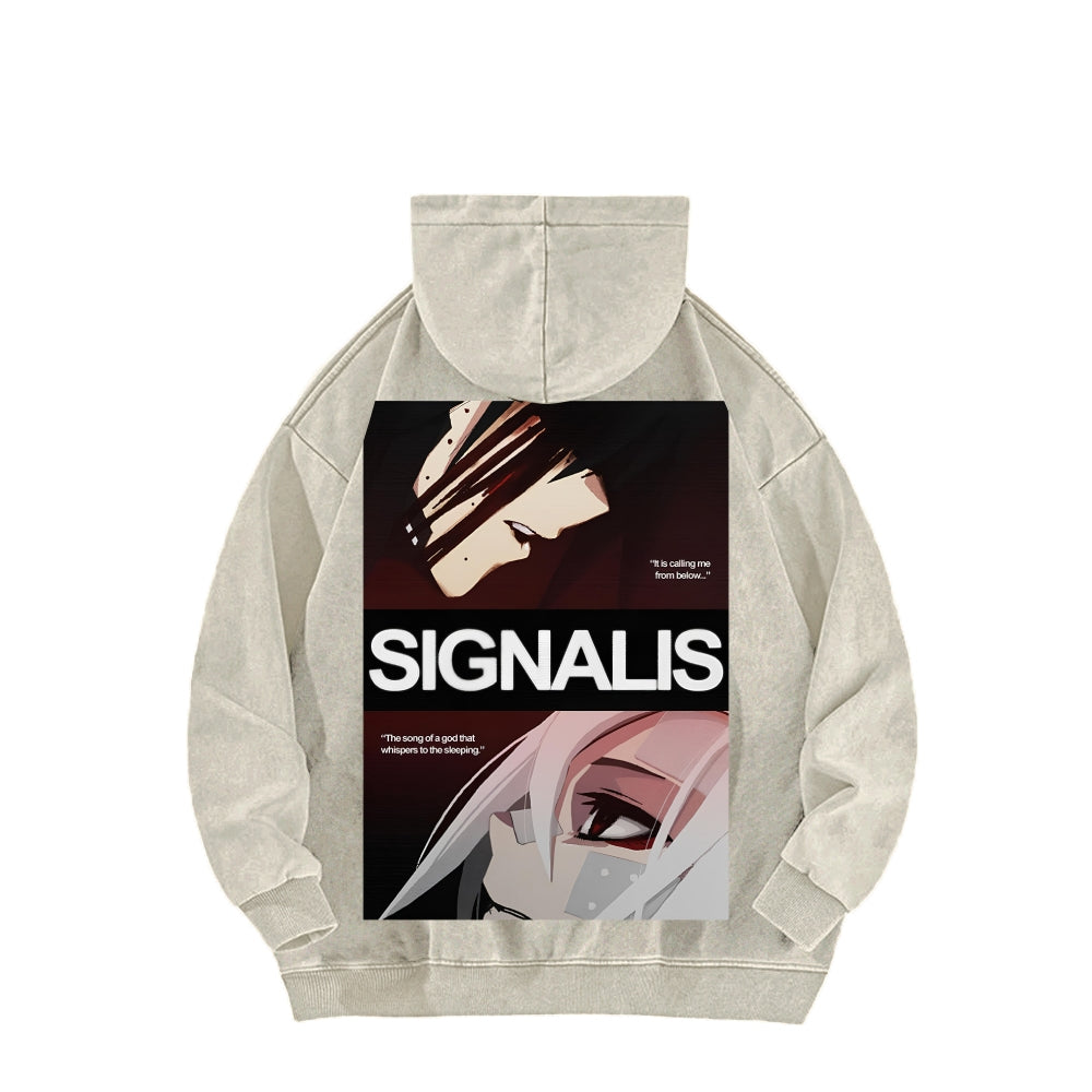 signalis Unisex Washed Hoodie 2601017234