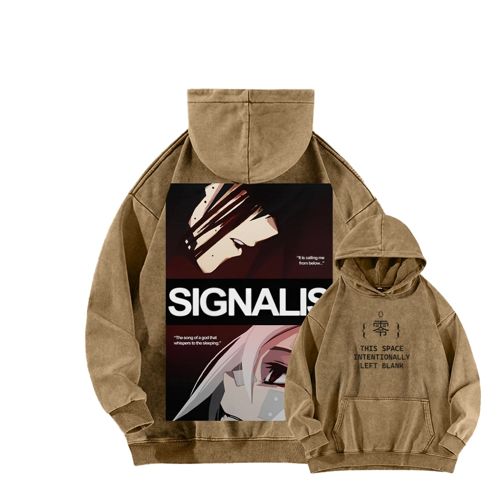 signalis Unisex Washed Hoodie 2601017234