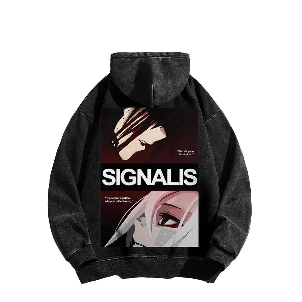 signalis Unisex Washed Hoodie 2601017234