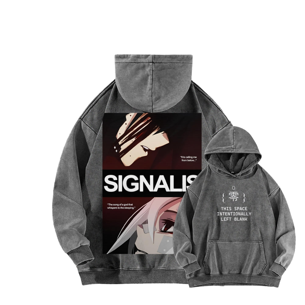 signalis Unisex Washed Hoodie 2601017234