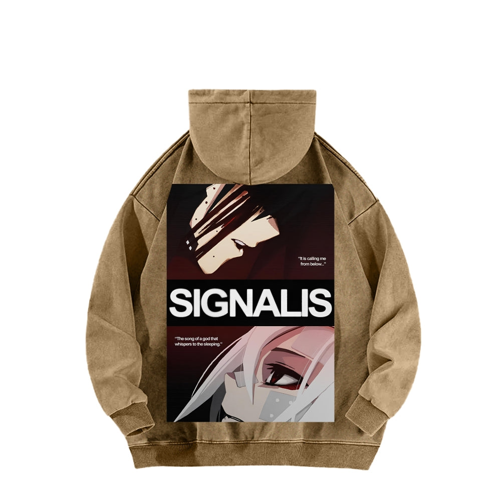 signalis Unisex Washed Hoodie 2601017234