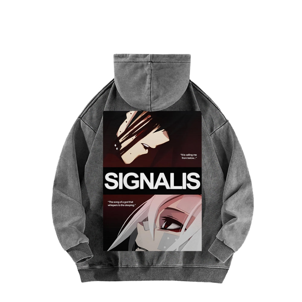 signalis Unisex Washed Hoodie 2601017234