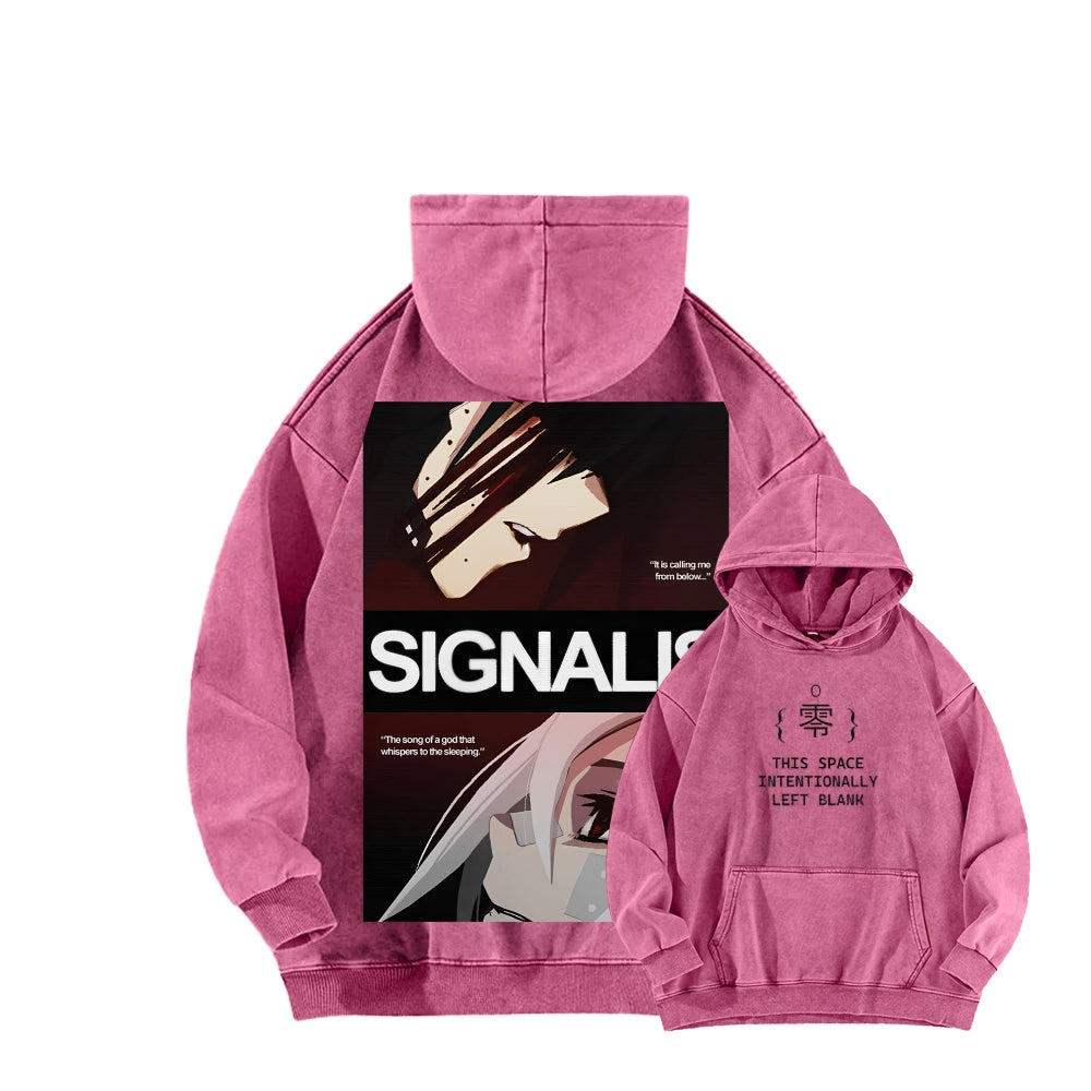 signalis Unisex Washed Hoodie 2601017234