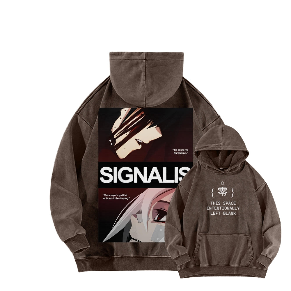 signalis Unisex Washed Hoodie 2601017234