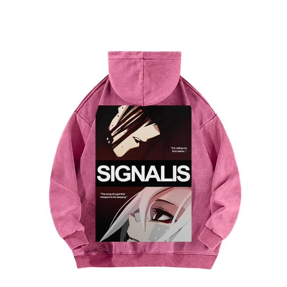 signalis Unisex Washed Hoodie 2601017234